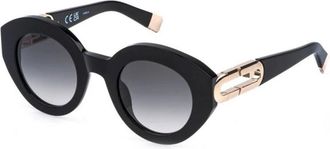 Furla Sfu 987 Zonnebril - Dames - Zonnebrillen - Zwart - 48 MM - Polyester - Accessoires