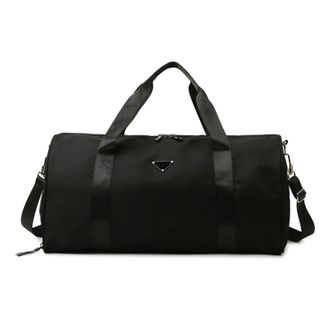 Generic Travel Fitn Bag Large Capaci Dry Wet Separation Yoga Training ort Trip Sport with Rod,Compatible For Men And Women(Black)