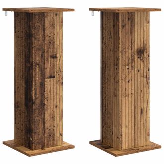 vidaXL Soporte De Plantas 2 Pcs Madera Envejecida 30,5 X 30 X 80,5 Cm Vidaxl