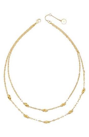 Vince Camuto Knot Station Layered Necklace in Goldtone at Nordstrom Rack