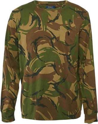 Ralph Lauren T-shirt a maniche lunghe camouflage - Verde