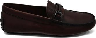 Tod's Mocassini in pelle con dettaglio a T - Marrone
