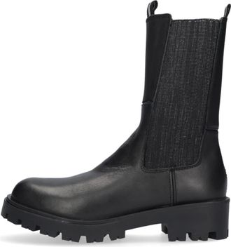 Omoda Meisjes Chelsea Boots met Glitter Finish - Dames - Chelseaboots - Zwart - 38 EU - Schoenen