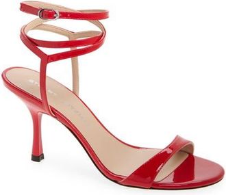 Stuart Weitzman Nudist Wrap 85 Sandal in Cherry at Nordstrom, Size 10.5