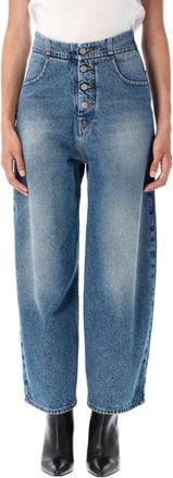 Maison Margiela High-Waisted Wide-Leg Denim Pants