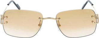 Cartier Geometrische zonnebril - unisex - Accessoires - Geel - Maat: ONE Size