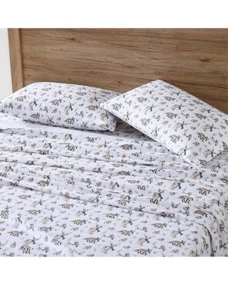 Eddie Bauer Woodland Friends Cotton Flannel Sheet Set