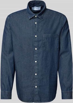 Selected Regular Fit Freizeithemd mit Brusttasche in Dunkelblau, Größe XL