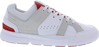 On Mens The Roger Clubhouse Sneakers, White/Red, 9 UK