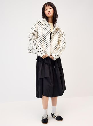 Only Womens Polka-dotted funnel-neck jacket