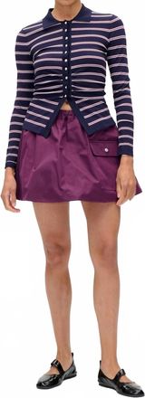Baum Und Pferdgarten Camiline Stripe Cardigan In Navy