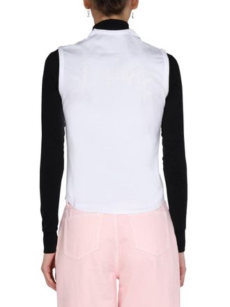 Raf Simons Printed Roll-Neck Cotton T-shirt - White