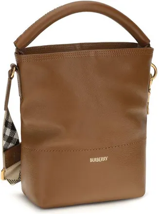 Burberry Womens Brown Calf Leather Bos Taurus Backet Bag
