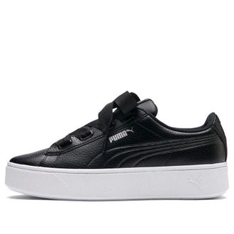 Puma (WMNS) PUMA Vikky Stacked Ribbon Core Sneakers Black/White 369112-01