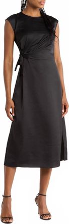 Derek Lam Side Tie Dress In Black