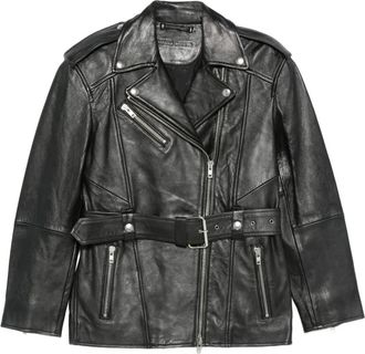 Stand Studio Leren jack - Zwart