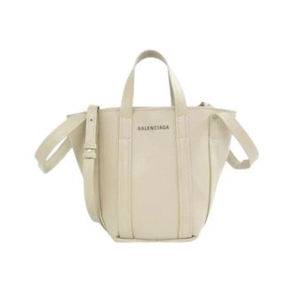 Balenciaga Pre-owned Tote Bags, female, Beige, Size: ONE SIZE Pre-owned Everyday 2.0 North South Shoulder Tote Calf Tote Bag