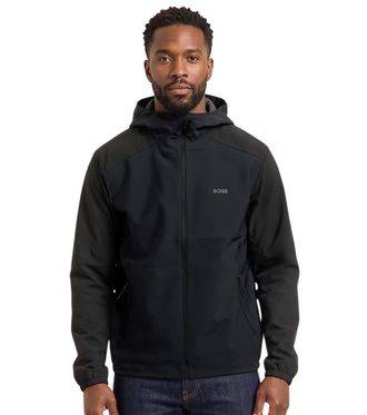 HUGO BOSS Black Hooded Logo Jacket