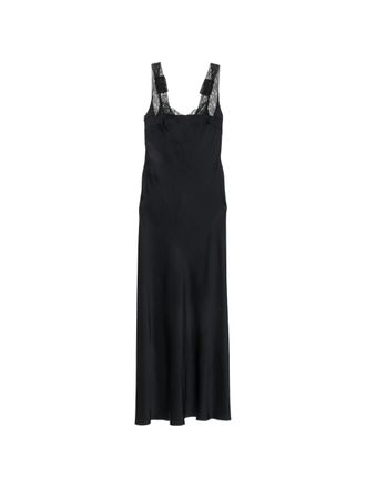 Forte_Forte Cappotto Lungo Con Pizzo E Raso