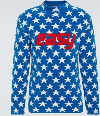 ERL Printed cotton-blend sweater