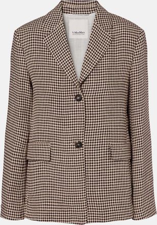 Max Mara Blazer Gita in lino a quadri