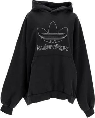 Balenciaga Hoodies & sweatvesten, Dames, Zwart, S, Cotton outerwear