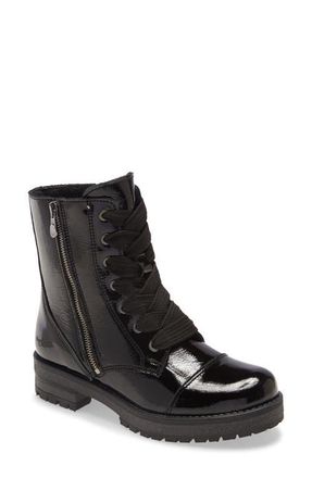 Bos. & Co. Paulie Waterproof Lace-Up Bootie in Black Patent at Nordstrom, Size 10-10.5Us