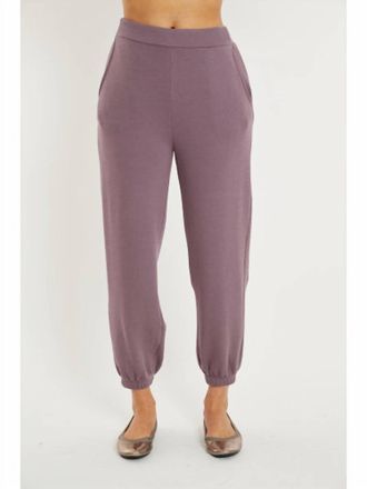 Mod-o-doc Womens Shirred Jogger In Plum