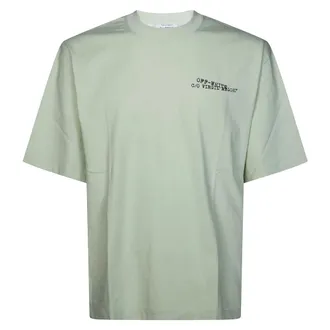 Off-white T-Shirts, male, Green, Size: M T-Shirt GC