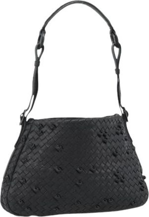 Bottega Veneta Pre-owned Vintage Schoudertas - Dames - Vintage Schoudertas - Zwart - ONE Size - Leer - Vintage