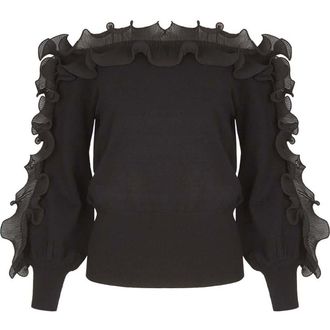 Anne Fontaine Catane Top in Black at Nordstrom, Size 36 Eu