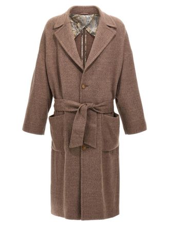 Etro Beige Single-breasted Coat