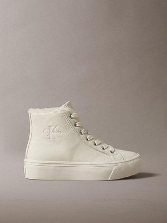 Calvin Klein Zapatillas Altas De Piel Con Plataforma