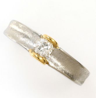 C&A Platinum Yellow Gold Yellow Gold (18K) Platinum 900 Band Ring (Pre-Owned)