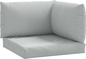 vidaXL Cojines Para Sof&aacute; De Palets 3 Uds Tela Gris Claro Melange Vidaxl