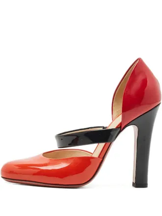 Bottega Veneta tricolour strap pumps - Red