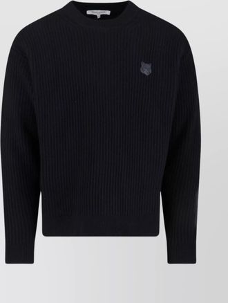 Maison Kitsun&eacute; ribbed wool crewneck jumper