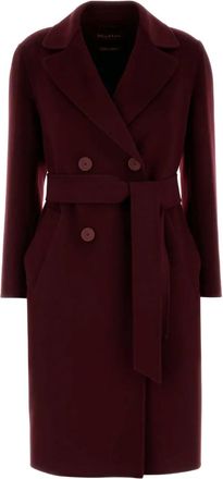 Max Mara belted double-breasted coat - Red