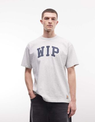 Carhartt Work in Progress T-shirt grigio m&eacute;lange con logo