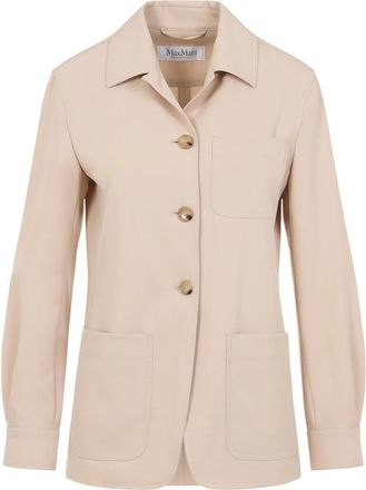 Max Mara Pocketed Pulvino Jas - Dames - Zomerjassen - Beige - S - Jassen