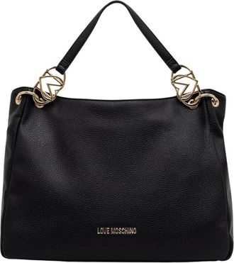 Love Moschino Shopper Tote - Dames - Tassen - Zwart - Maat: ONE Size Leer