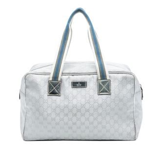 Gucci Pre-owned Gucci GG Canvas Web Travel Bag 153240 491403