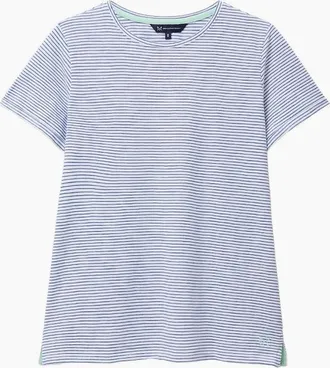 Crew Clothing Womens Crew Clothing Womens Perfect Stripe Short Sleeve T-Shirt - Multi/White - Size: 18