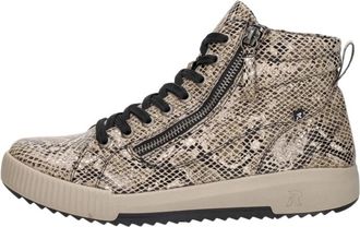 Rieker Revolution Veterschoenen Hoog - Dames - Sneakers - Beige - 43 EU - Leer - Schoenen
