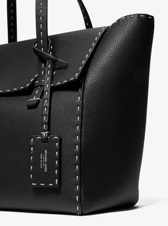 Michael Kors Sophia Hand-Stitched Pebbled Leather Satchel