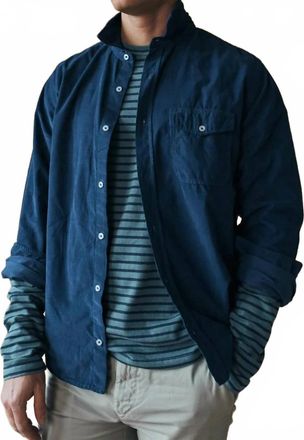 SAVE KHAKI UNITED Corduroy Work Shirt In Indigo