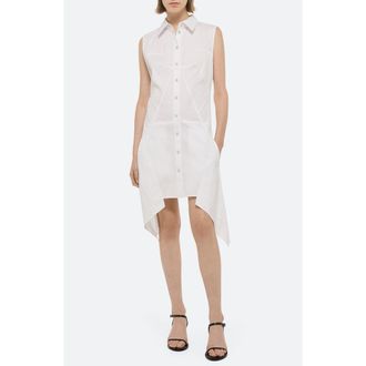 Helmut Lang Bustier Asymmetric Sleeveless Dress in White - 100 at Nordstrom Rack, Size 12