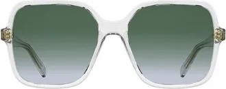 Longchamp Le Pliage 57mm Gradient Modified Rectangular Sunglasses in Crystal at Nordstrom