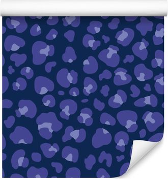 OEM Carta Da Parati Effetto Pelle Blu E Viola, Dettagli Nitidi 50x1000 Cm