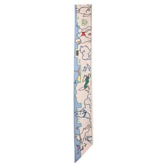 Herm&egrave;s Pre-owned Scarves, female, Multicolor, Size: ONE SIZE Pre-owned Les Chiens Parisiens Twill Scarf